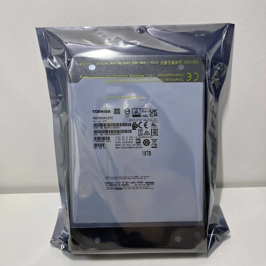 Жёсткий диск Toshiba 18TB 7200RPM 512e 3.5" SATA Enterprise Desktop Hard Drive M