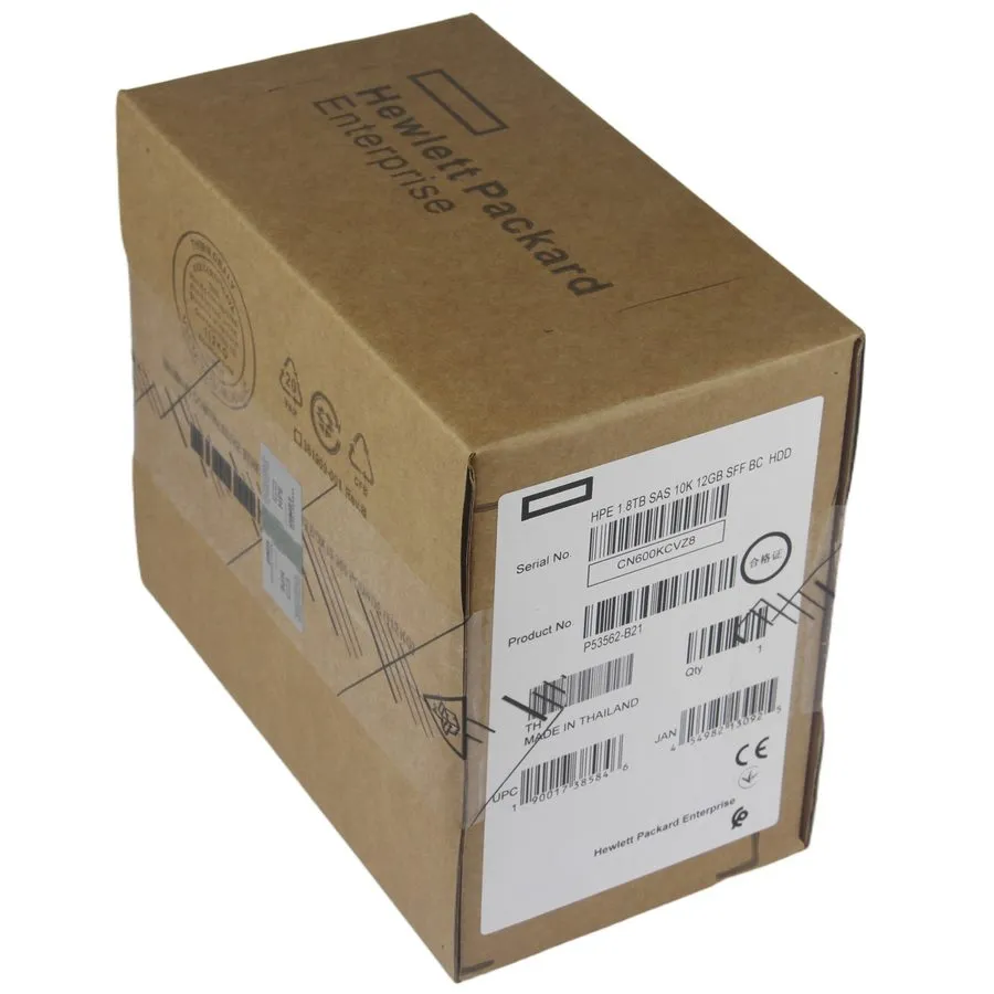 Жёсткий диск P53562-B21 P54682-001 HPE 1.8TB 2.5" SAS 10K 12G SFF BC HDD Hard Dr