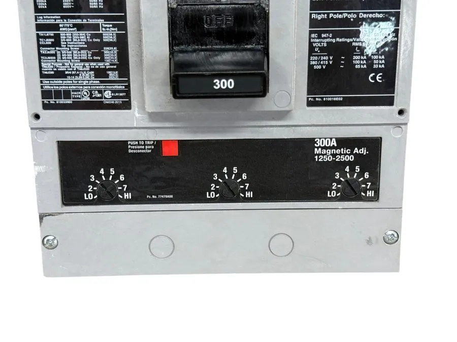 Автоматический выключатель Siemens HHJXD63B300 3p 600v 300a 100k Sentron Circuit — фото лота 1