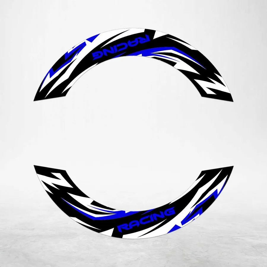 СХД S04B Blue 2-PIECE Decals Wheel Stickers для Z900RS 18 19 20 21 22 — фото лота 1