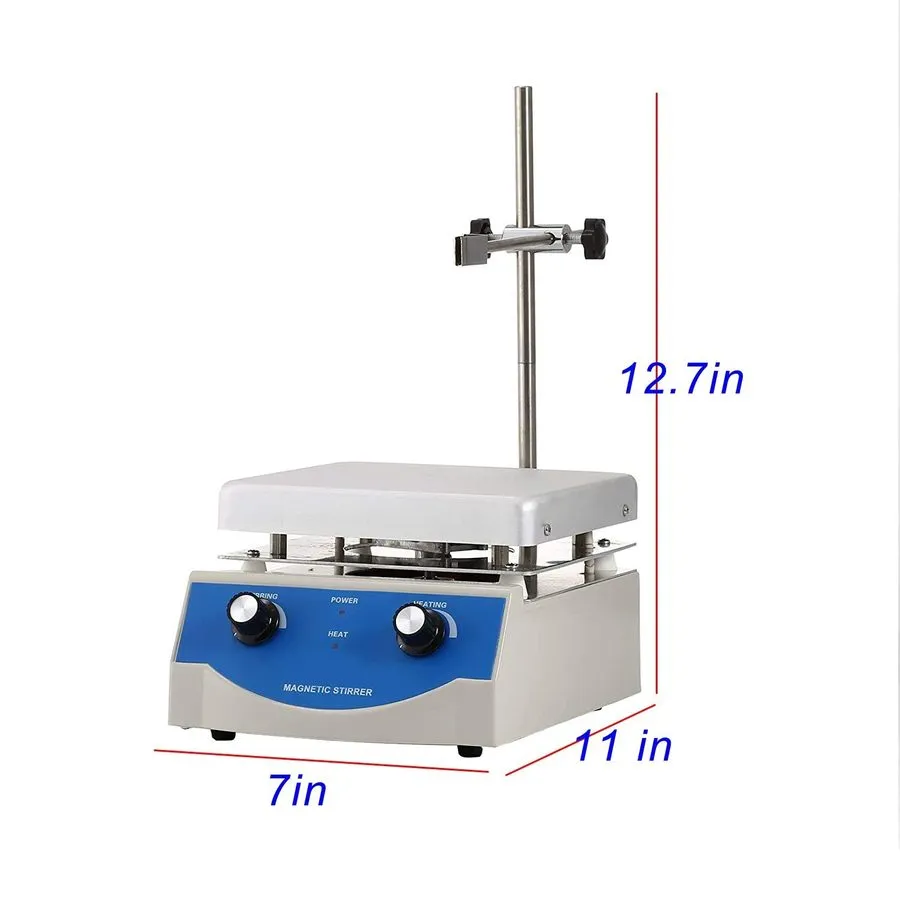 Магнитная мешалка 110V Hot Plate Magnetic Stirrer 6.7x6.7in Heating Plate 3000ml — фото лота 1
