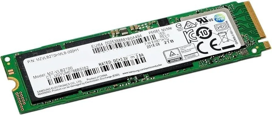 SSD-накопитель SAMSUNG PM981A 2TB NVME M.2 SSD SOLID STATE DRIVE MZ-VLB2T0B MZVL