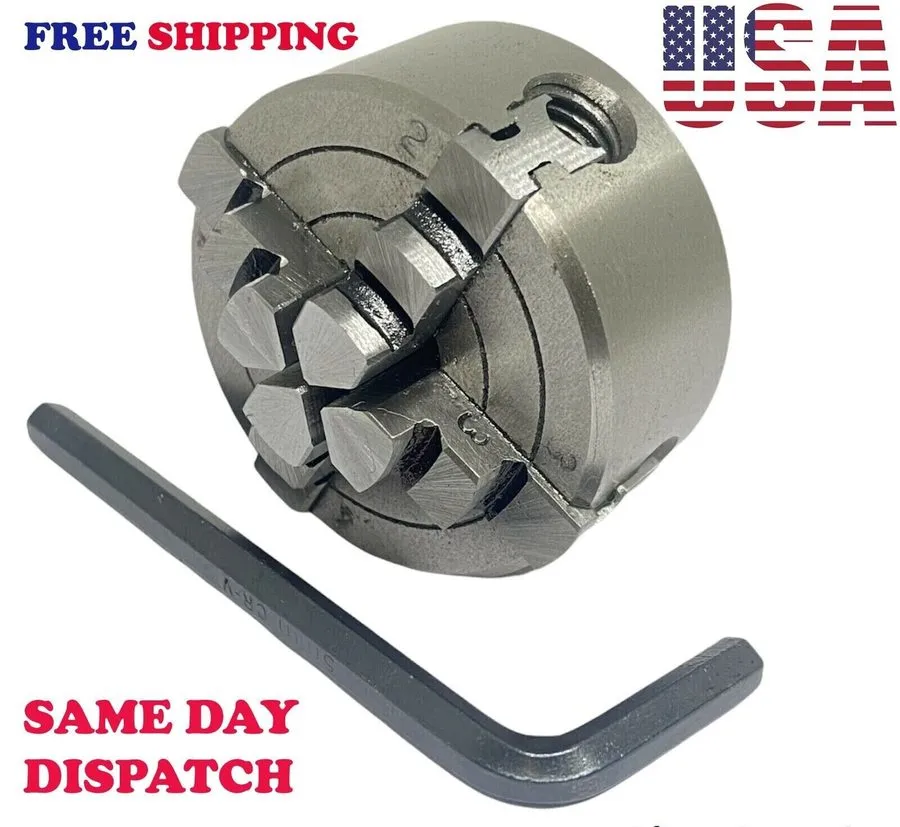 Режущий инструмент 4 Jaw 2" Inch 50mm Independent Mini Lathe Chuck M14 x 1 & 3MT