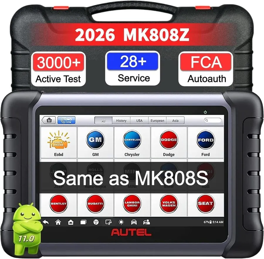 Диагностический сканер 2026 Autel MaxiCOM MK808Z-BT Bidirectional Diagnostic Sca