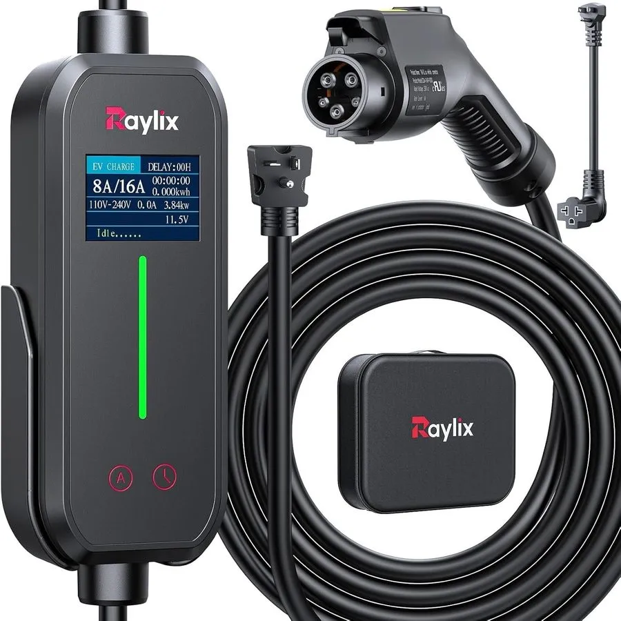Аккумулятор 2026 Upgraded Level 1&2 Portable EV Charger, 8-16Amp Adjustable Curr