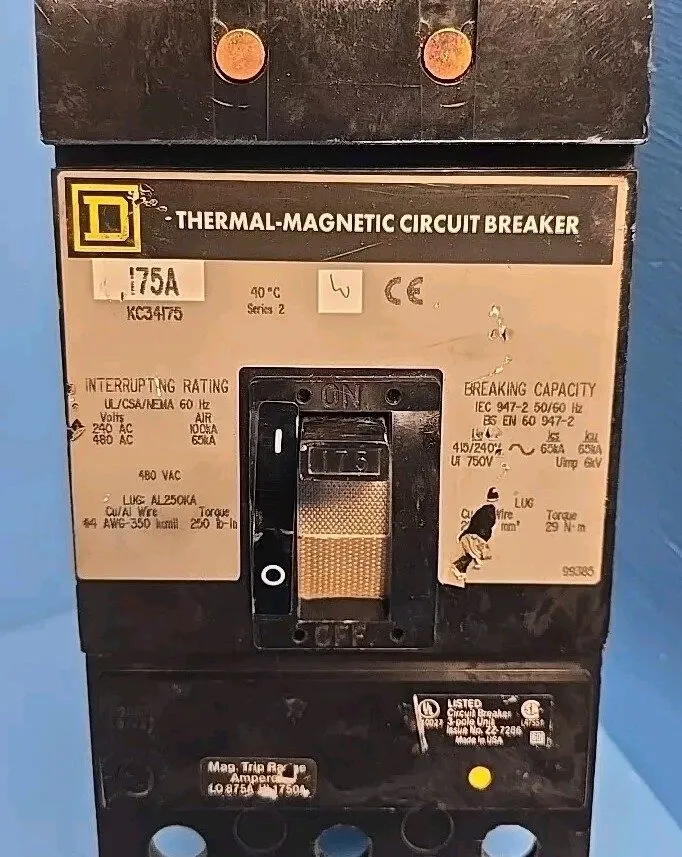 Автоматический выключатель SQUARE D KC34175 175A 480V 3POLE ILINE Circuit Breake