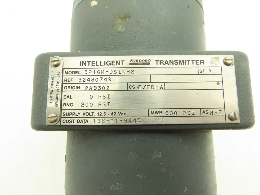 Датчик давления Foxboro 821GM-DS1NH2 Electronic Pressure Transmitter 12.5-42VDC 
