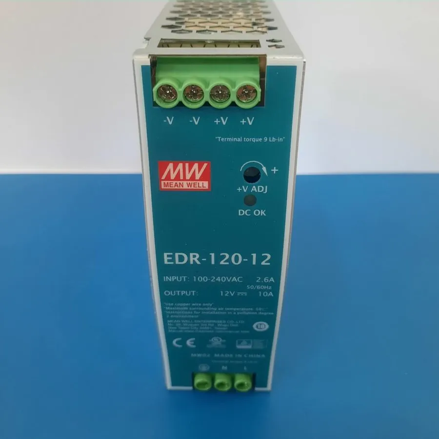 Блок питания Mean Well EDR-120-12 120W 12VDC 10A DIN Rail Switchmode Power Suppl — фото лота 1