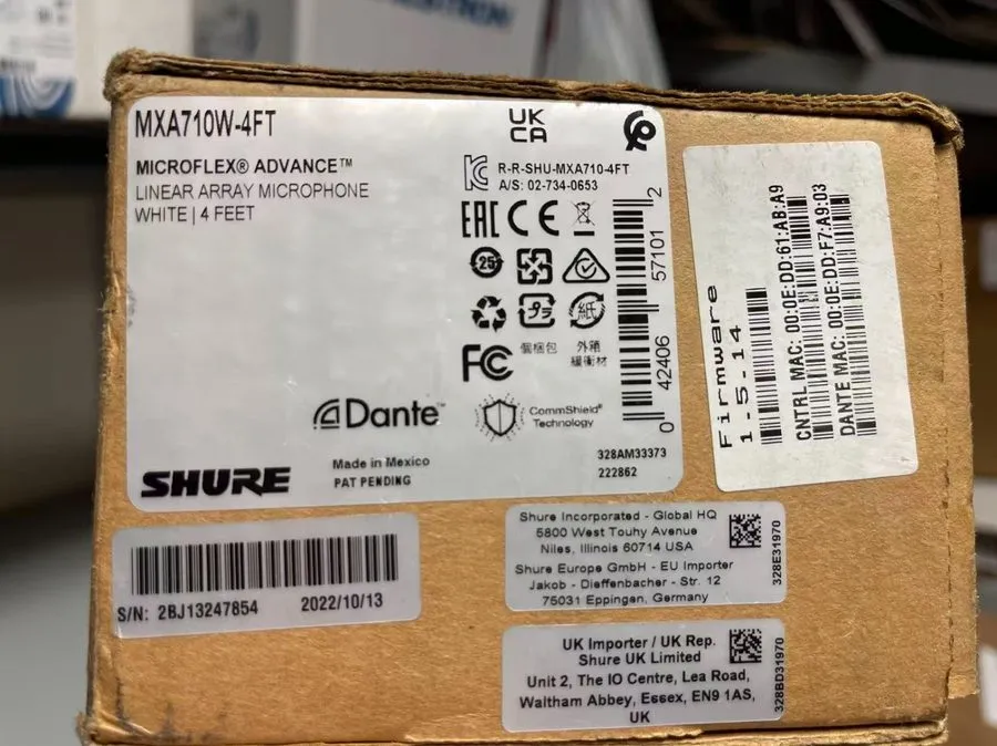 Микрофон Shure MXA710W-4FT White Microflex Advance Linear Array Microphone