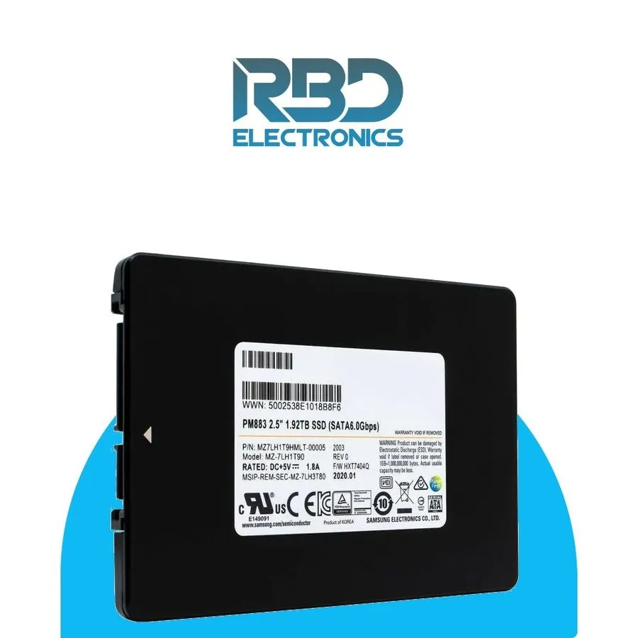 SSD-накопитель Samsung PM883 1.92TB 2.5" SATA Internal SSD MZ7LH1T9HMLT-00005 90