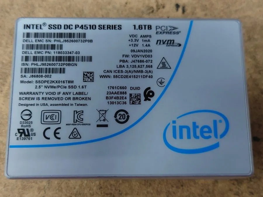 SSD-накопитель Intel SSDPE2KX016T8M 1.6TB NVMe PCIe U.2 Enterprise SSD 95% Healt — фото лота 1