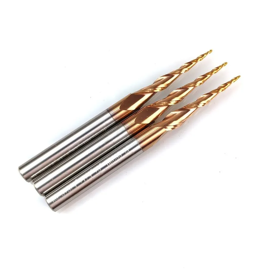 Режущий инструмент HRC55 2Flutes Tungsten Solid Carbide Tapered Ball Nose Carvin