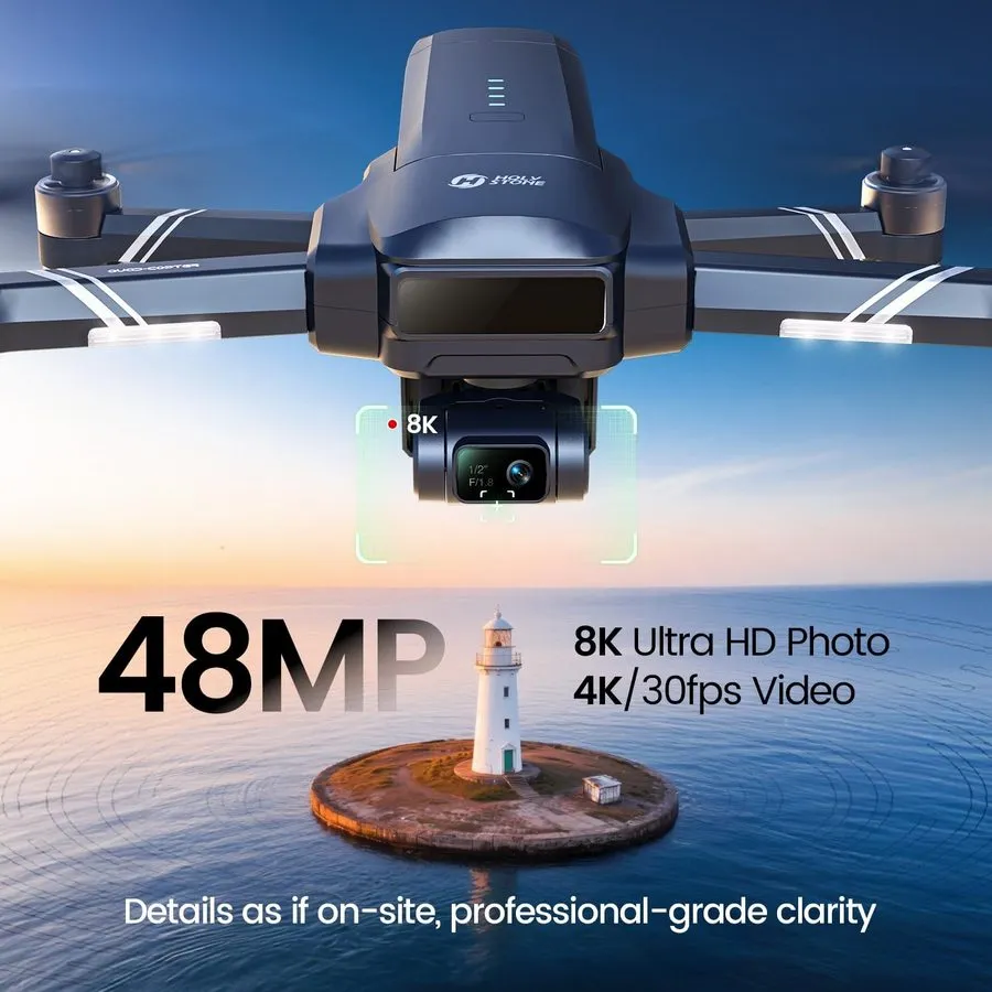 Дрон Holy Stone HS600D Camera Drone 3-Axis Gimbal 6KM TX Camara Drone
