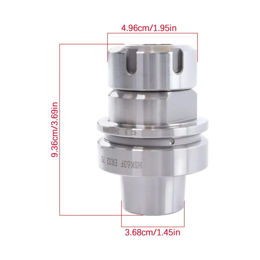 Патрон HSK63F-ER32-70L Collet Chuck Tool Holder G2.5 24000 RPM CNC Router