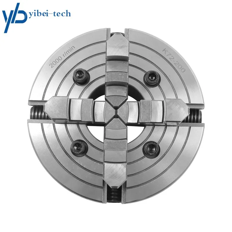 Режущий инструмент K72-200 4-Jaw Lathe Chuck 8" Alloy Steel Self-Centering Chuck — фото лота 1