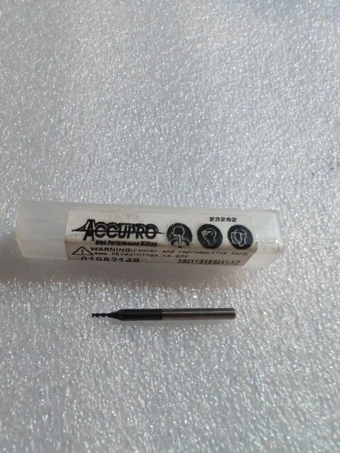 Режущий инструмент Accupro Solid Carbide Square End Mill 3/64" Dia 9/64" LOC 019