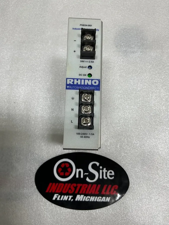 Блок питания Rhino PSB24-060 24VDC 2.5A 60W DIN Rail Power Supply AutomationDire