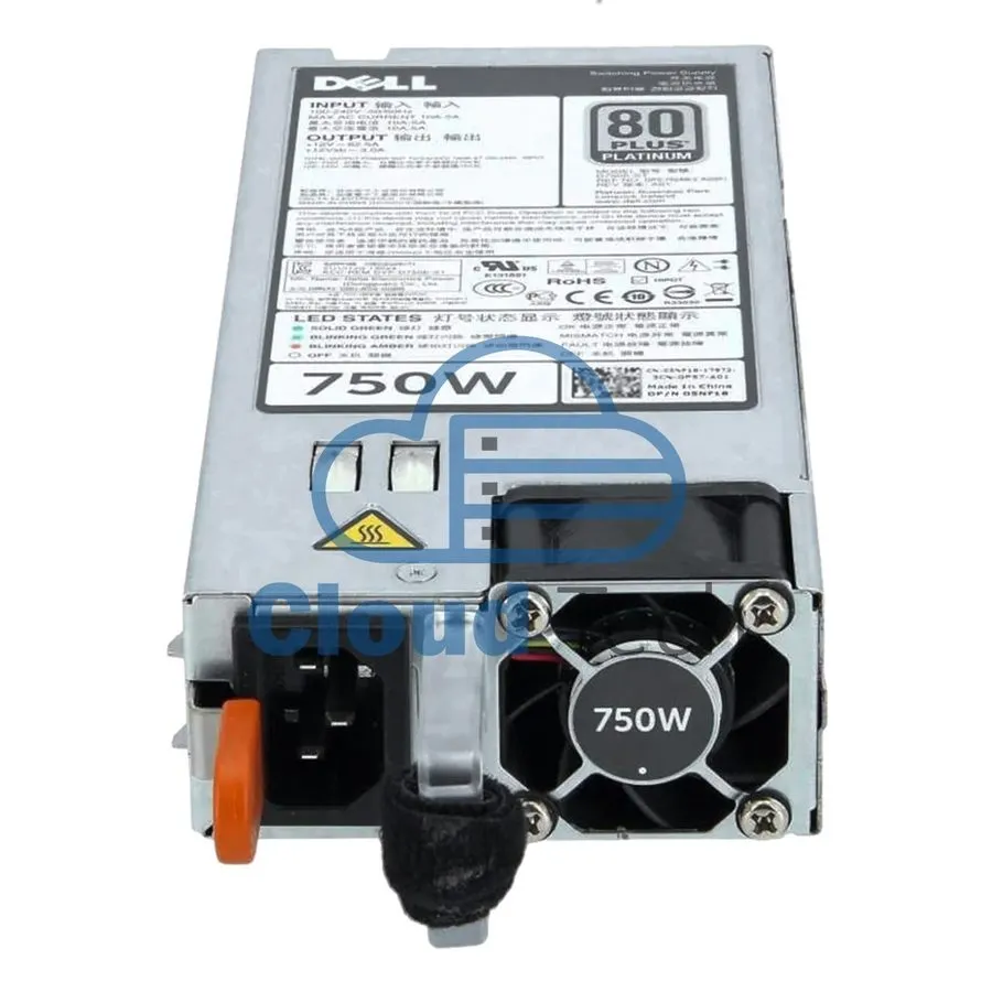 Блок питания Dell PowerEdge T620 Power supply 750W 80+ Platinum 5NF18 05NF18 79R — фото лота 1