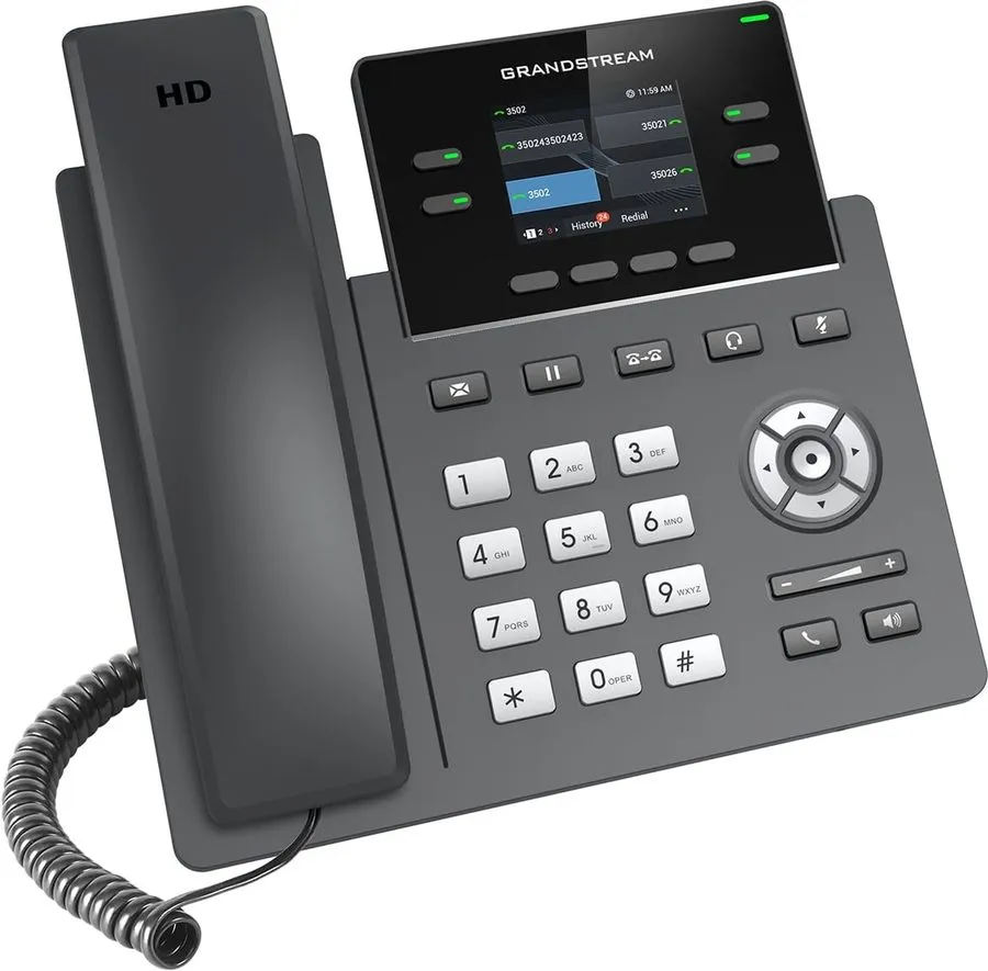 Grandstream GRP2612W IP Phone | 4 Lines, 4 SIP Accounts | 2.4-Inch Color Disp...