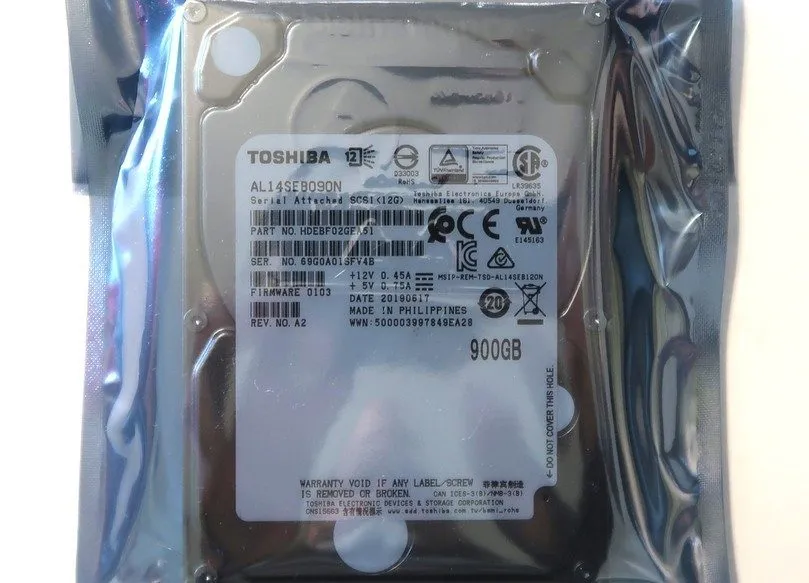 Жёсткий диск Toshiba AL14SEB090N 900GB 2.5" 12Gb/s 10K RPM SAS Hard Drive HDD