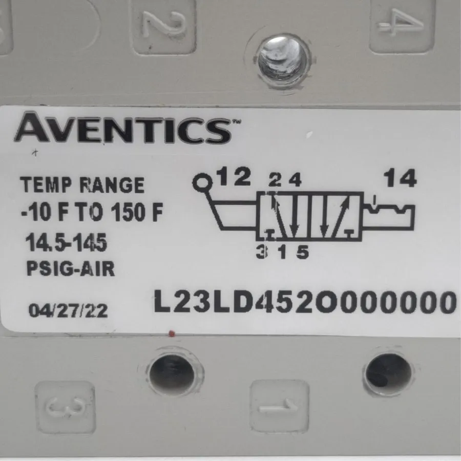 Пневмоклапан Aventics L23LD452O000000 Manual Air Control Valve 2/4 Way, 150psi, 