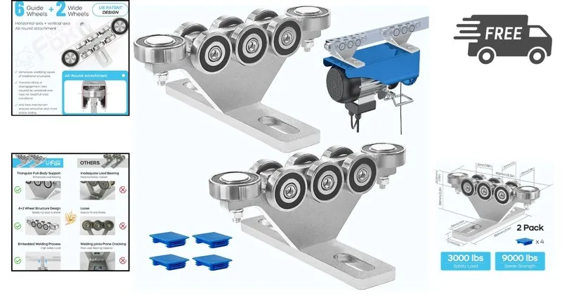 Таль Heavy Duty Hoist Trolley 8-Wheel Unistrut Roller System