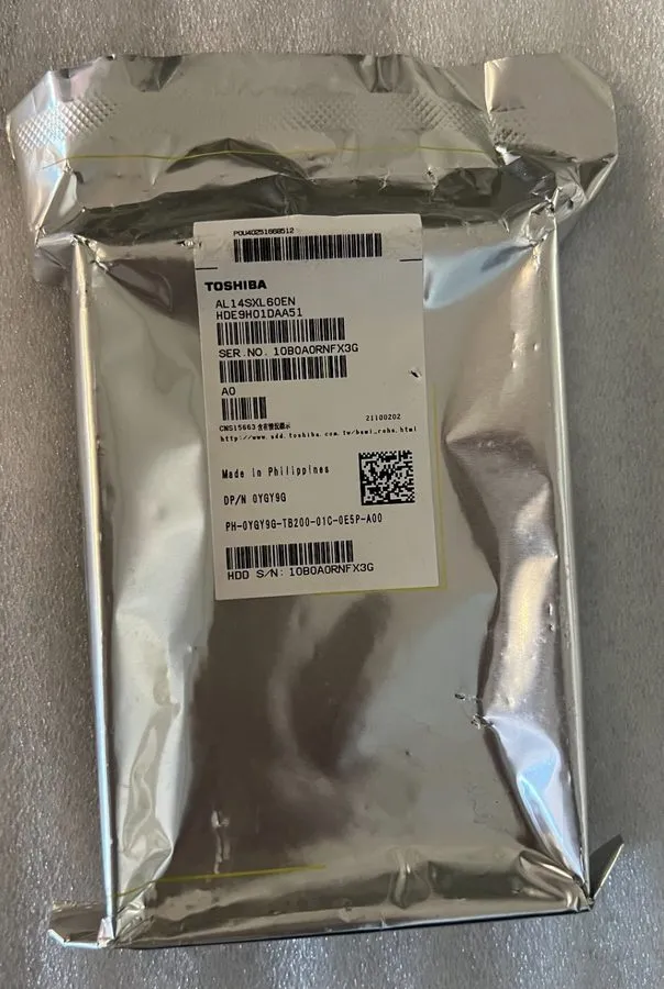 Жёсткий диск AL14SXL60EN YGY9G Dell 600GB 15K SAS 2.5"-3.5'' 6Gb/s HDD Hard Driv