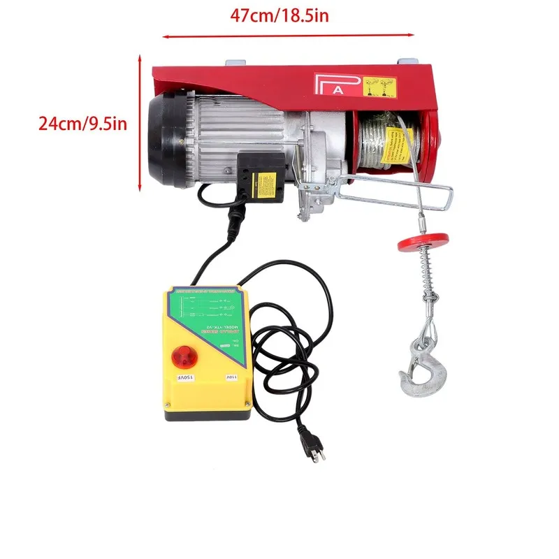 Таль ALL-CARB PA1000 2200lbs 110v Electric Hoist 1600W with Wireless Remote Cont — фото лота 1
