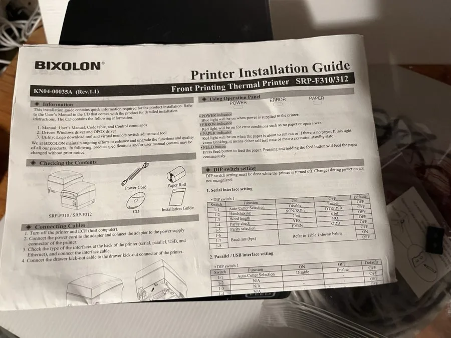 Принтер чеков BIXOLON PR10490 Point of Sale POS Thermal RECEIPT PRINTER — фото лота 2