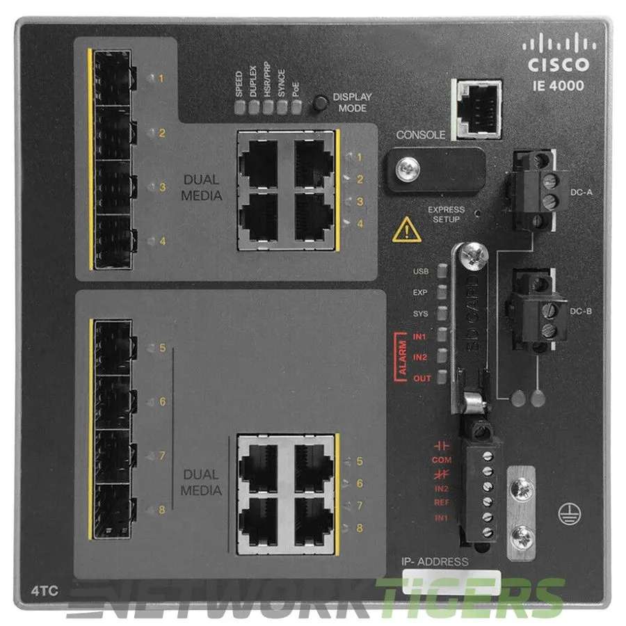 Коммутатор Cisco IE-4000-4TC4G-E 8 Ports Industrial Ethernet Switch