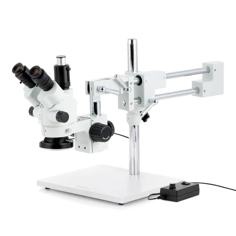Микроскоп 3.5X-180X Simul-Focal Stereo Zoom Microscope + 30W Dual LED Lights + 5