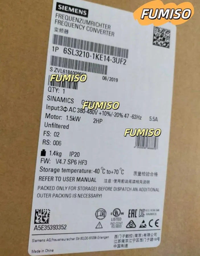 Частотный преобразователь SIEMENS SINAMICS G120C PN 6SL3210-1KE14-3UF2 1.5KW 380