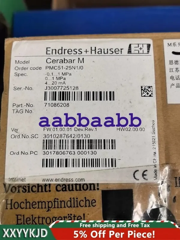 Датчик давления Endress+Hauser PMC51-25N1/0 Pressure Transmitter