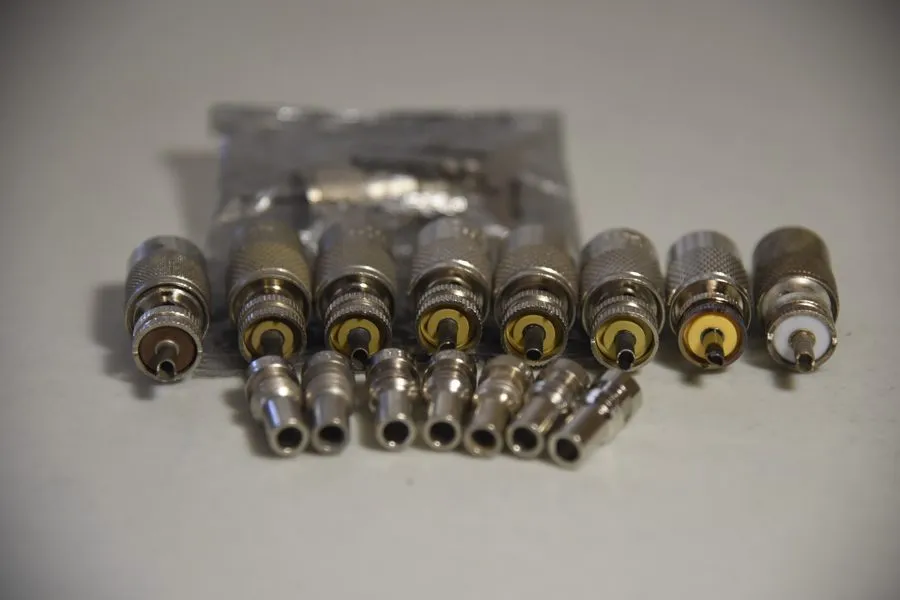 Разъём 9 Amphenol PL-259 UHF coax connectors solder type with 7 RG59 adaptors