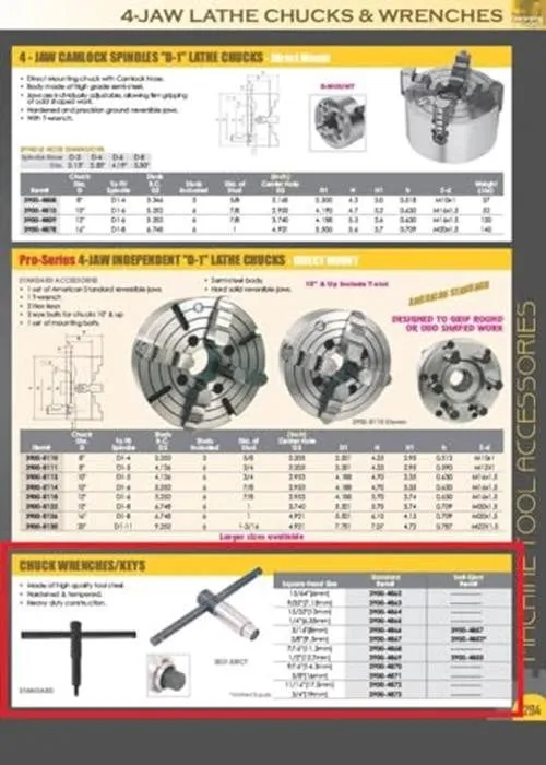 Режущий инструмент HHIP 3900-4866 5/16" Square Head Standard Lathe Chuck Assorte — фото лота 2