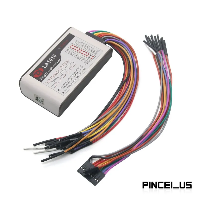 Логический анализатор LA1010 Logic Analyzer USB2.0 16M 16CH 10G MCU ARM FPGA DSP