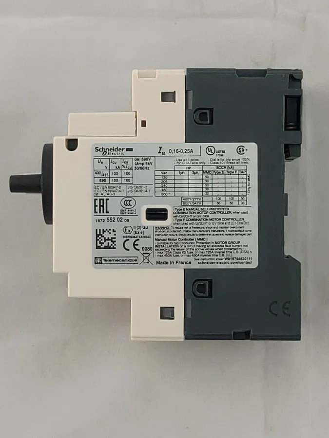Автоматический выключатель Schneider GV2P02 Circuit Breaker 0.16-0.25A — фото лота 2