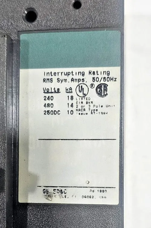 Автоматический выключатель GE TED134070 Circuit Breaker W/ Shunt Trip 70A 3P 480 — фото лота 3