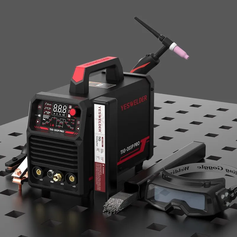 Сварочный аппарат 205A Tig Welder with Pulse Large LED Display, TIG-205P Pulsed 