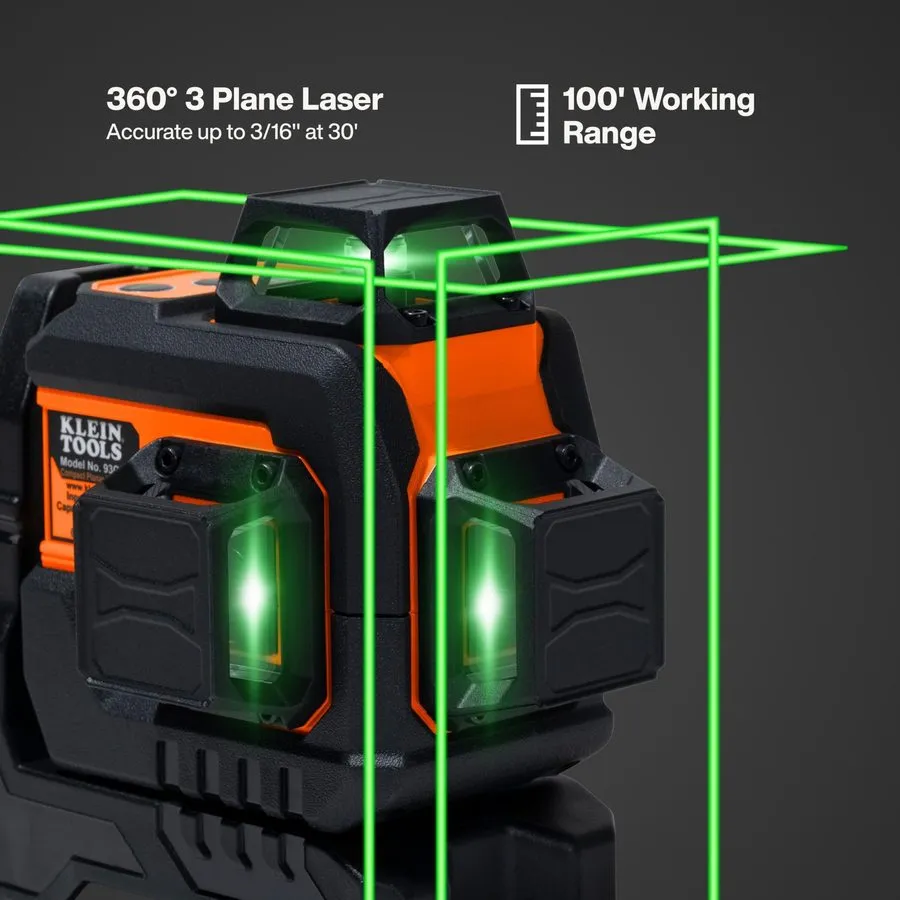Нивелир Klein Tools 93CPLG Compact Self-Leveling Laser Level, Bright Orange/Blac — фото лота 2