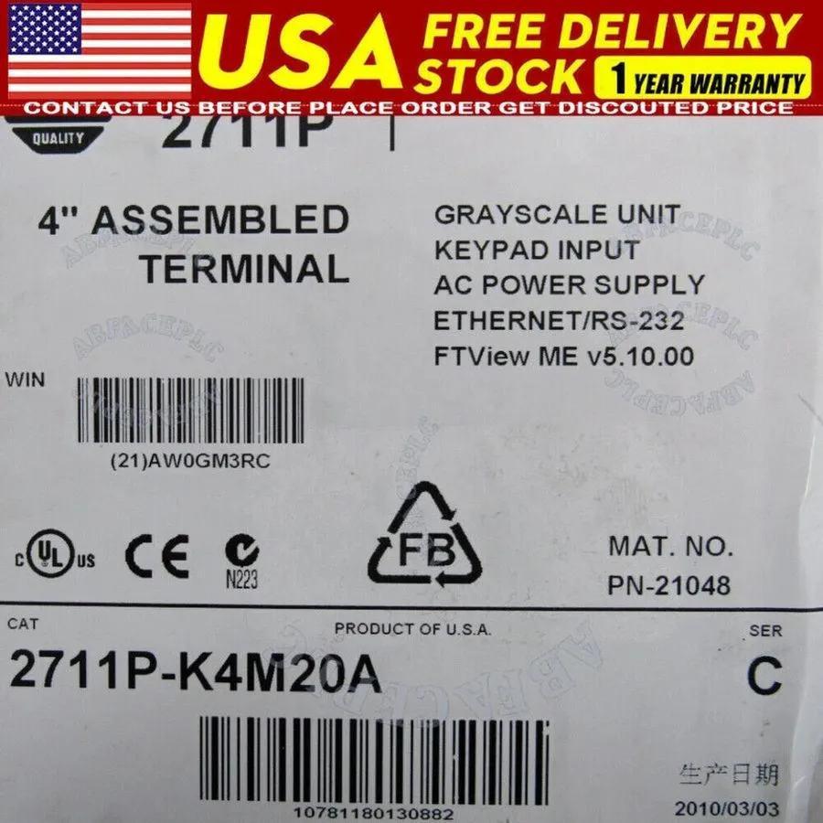 Панель оператора Allen-Bradley 2711P-K4M20A SER C PANELVIEW PLUS 400 Graphic Ter
