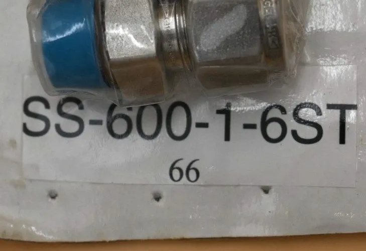 Фитинг Swagelok SS-600-1-6ST Stainless Steel Swagelok Tube Fitting FNSP