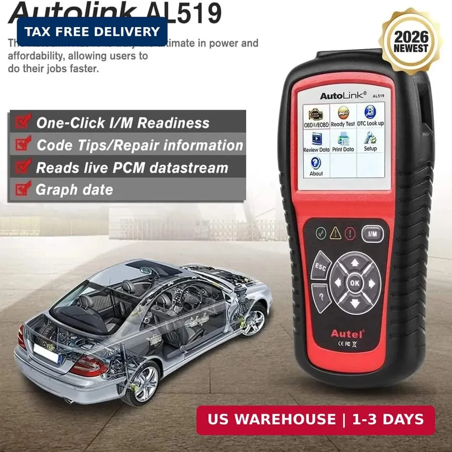 Диагностический сканер Autel AutoLink AL519 OBD2 Scanner, OBDII & CAN Car Diagno