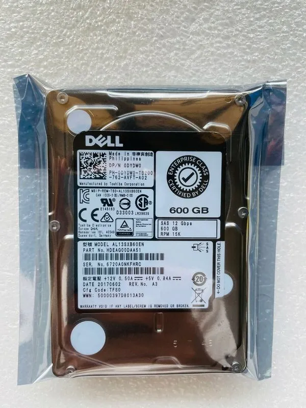 Жёсткий диск DYDW0 600GB 15K 12G 12Gbps SAS 2.5" Enterprise HDD Hard Drive 0DYDW — фото лота 1