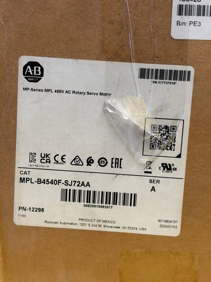 Серводвигатель MPL-B4540F-SJ72AA ALLEN BRADLEY Servo Motor