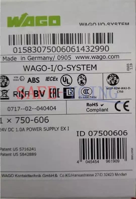 Блок питания Wago 750-606 24 VDC Power Supply Module