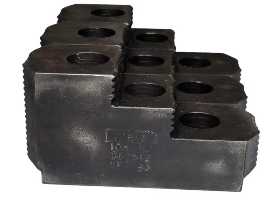 Режущий инструмент H&R 108-RJ Soft Top Jaw Set 3-Jaw Lathe Chuck Jaws Set of 3 — фото лота 2