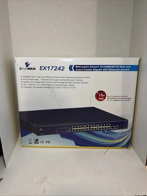 Коммутатор EtherWAN EX17242 Web-Smart 24-Port PoE Gigabit Ethernet Switch