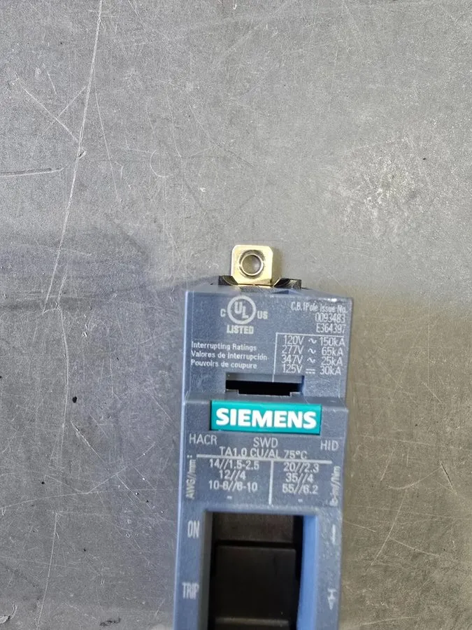 Автоматический выключатель SIEMENS IND CIRCUIT BREAKER, 3VA4120, 20A, 1 P, 3VA4
