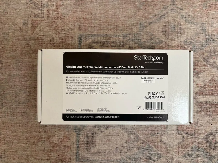Медиаконвертер StarTech MCM1110MMLC Gigabit Ethernet Fiber Media Converter 850nm
